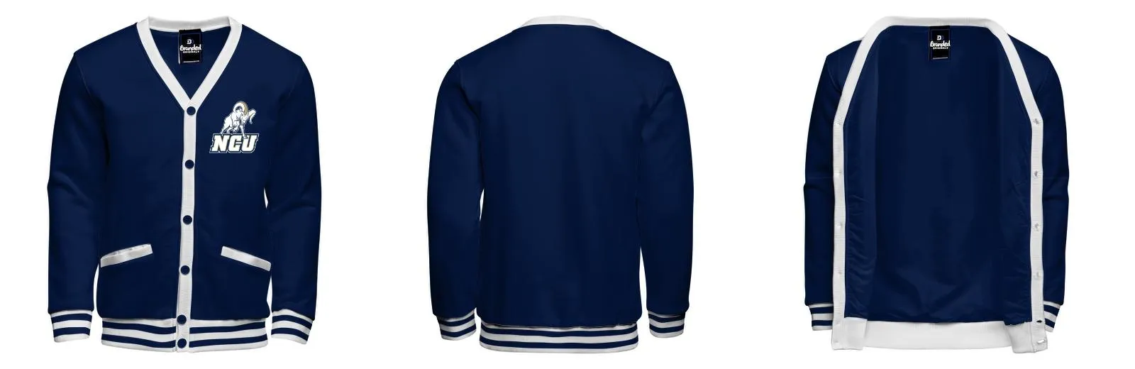 Fleece Varsity Cardigan With No Lining