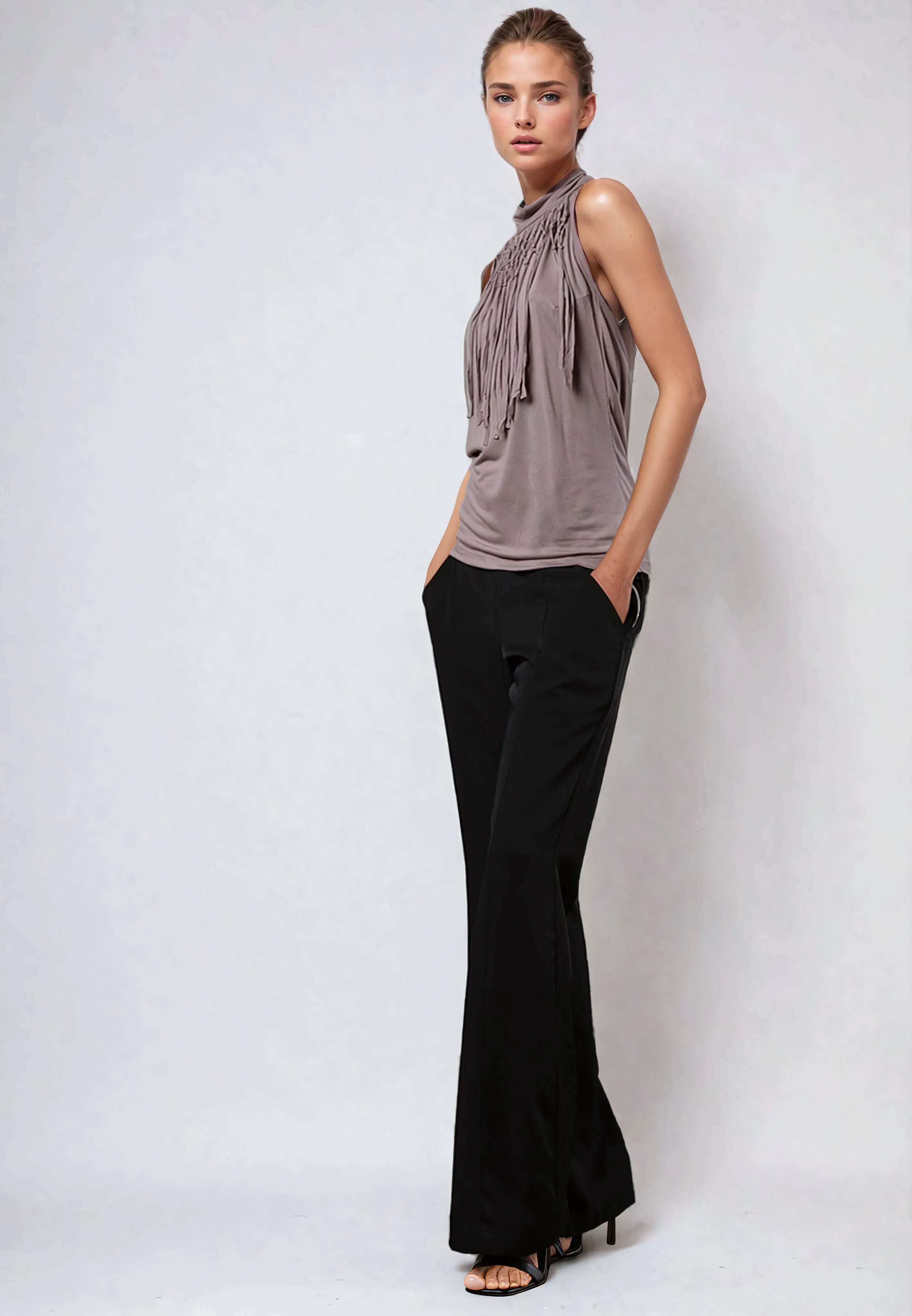 FLOURISH BACKLESS TOP GULL GREY