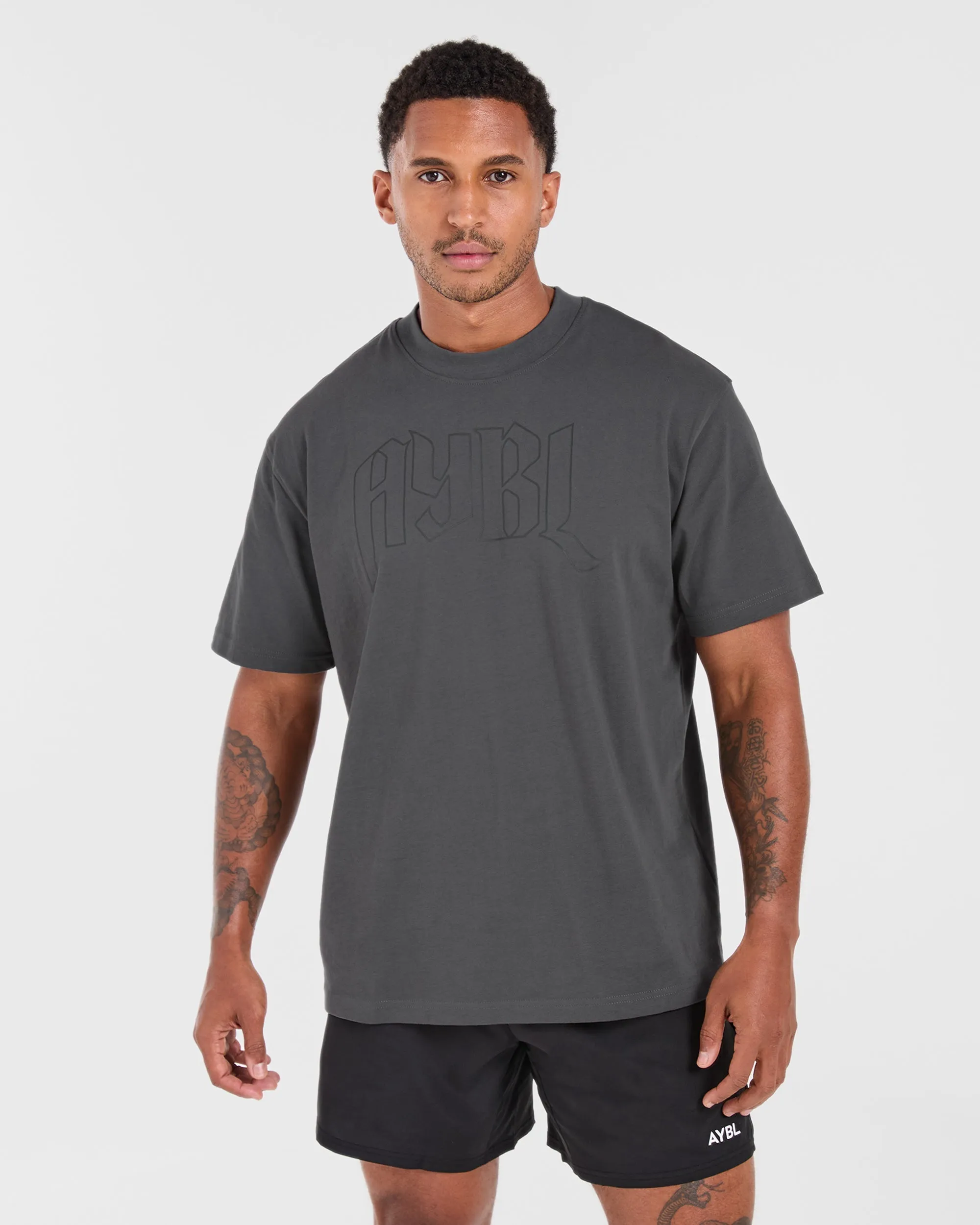 Gothic Oversized T Shirt - Charcoal