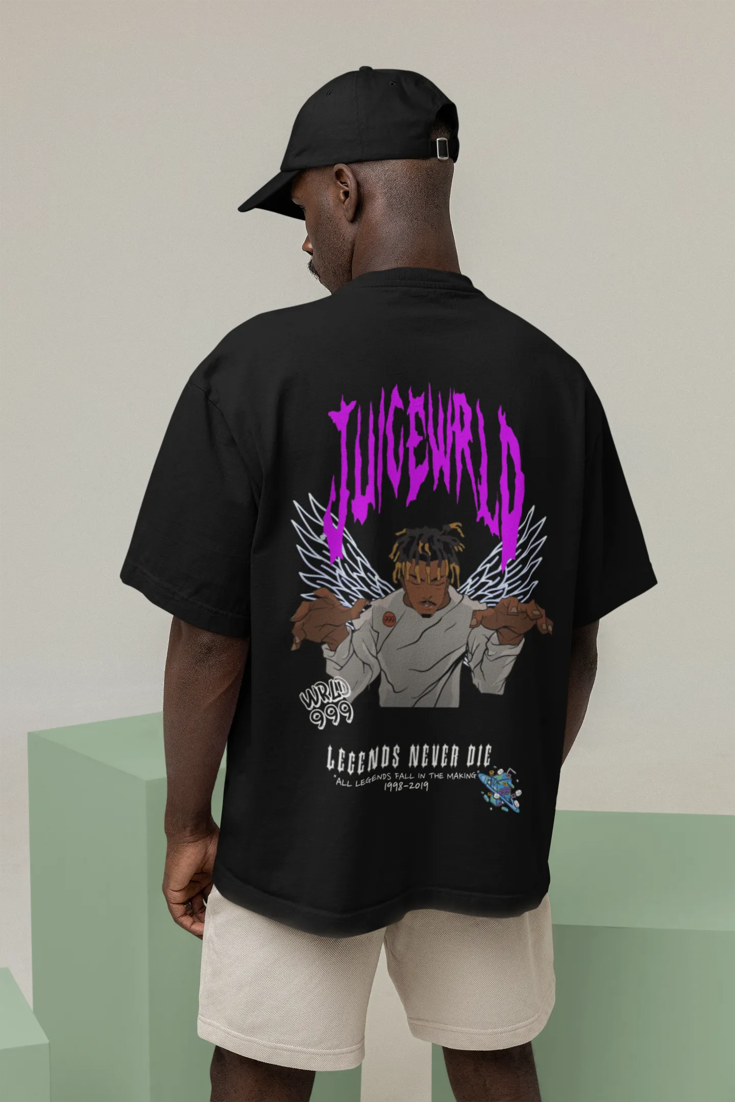 Juice Wrld Oversized T-shirt - Black