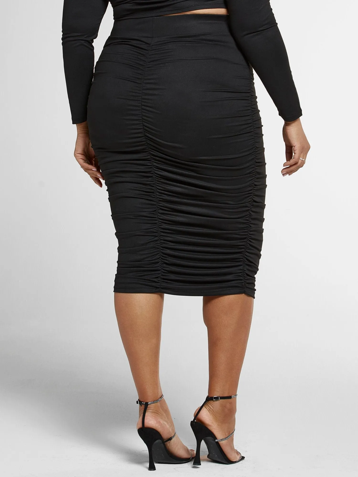 Justine Ruched Pencil Skirt