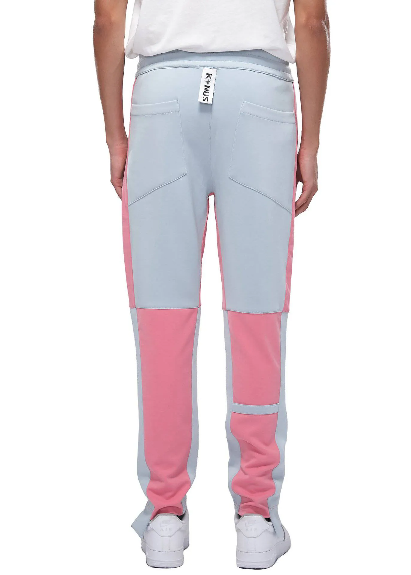 Konus Men's Color Blocked Track pants in Light Blue