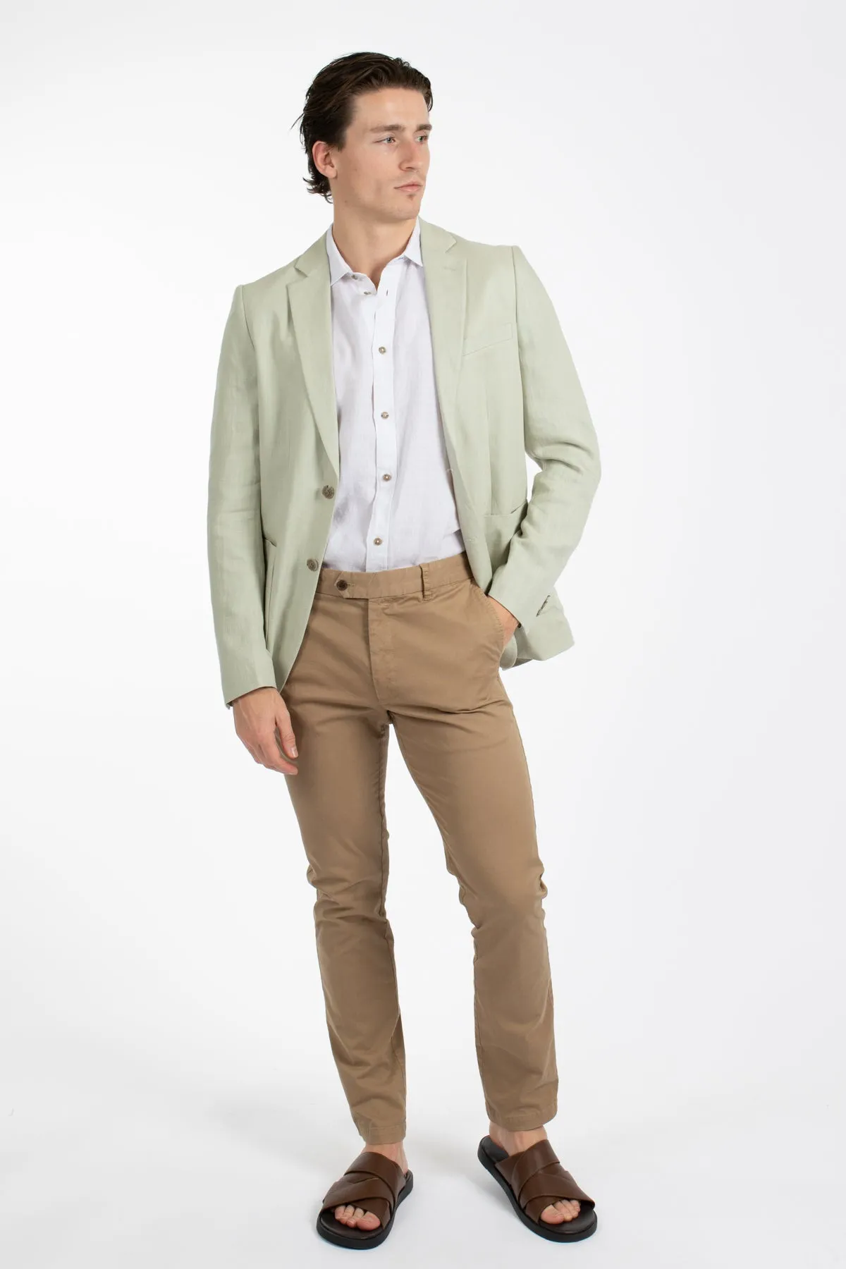 Leek Patch Pocket Linen Blazer