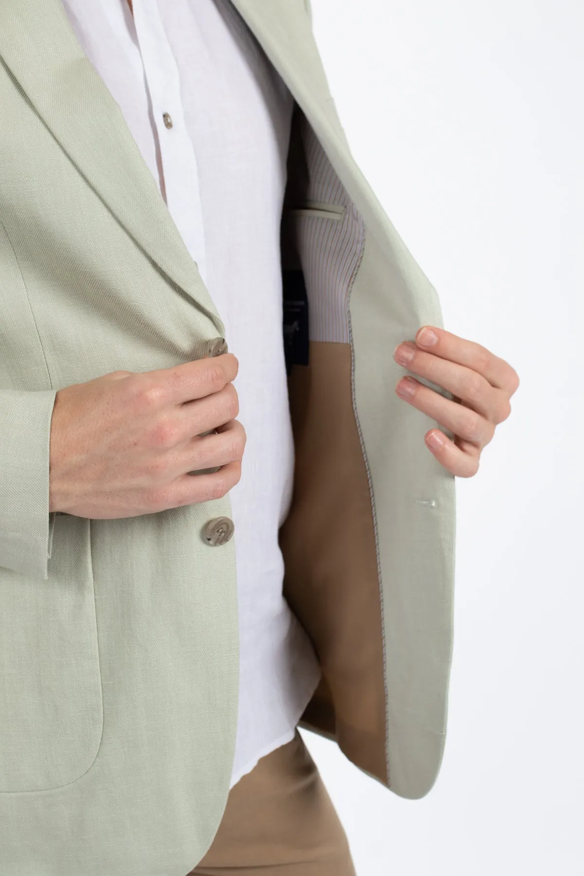 Leek Patch Pocket Linen Blazer