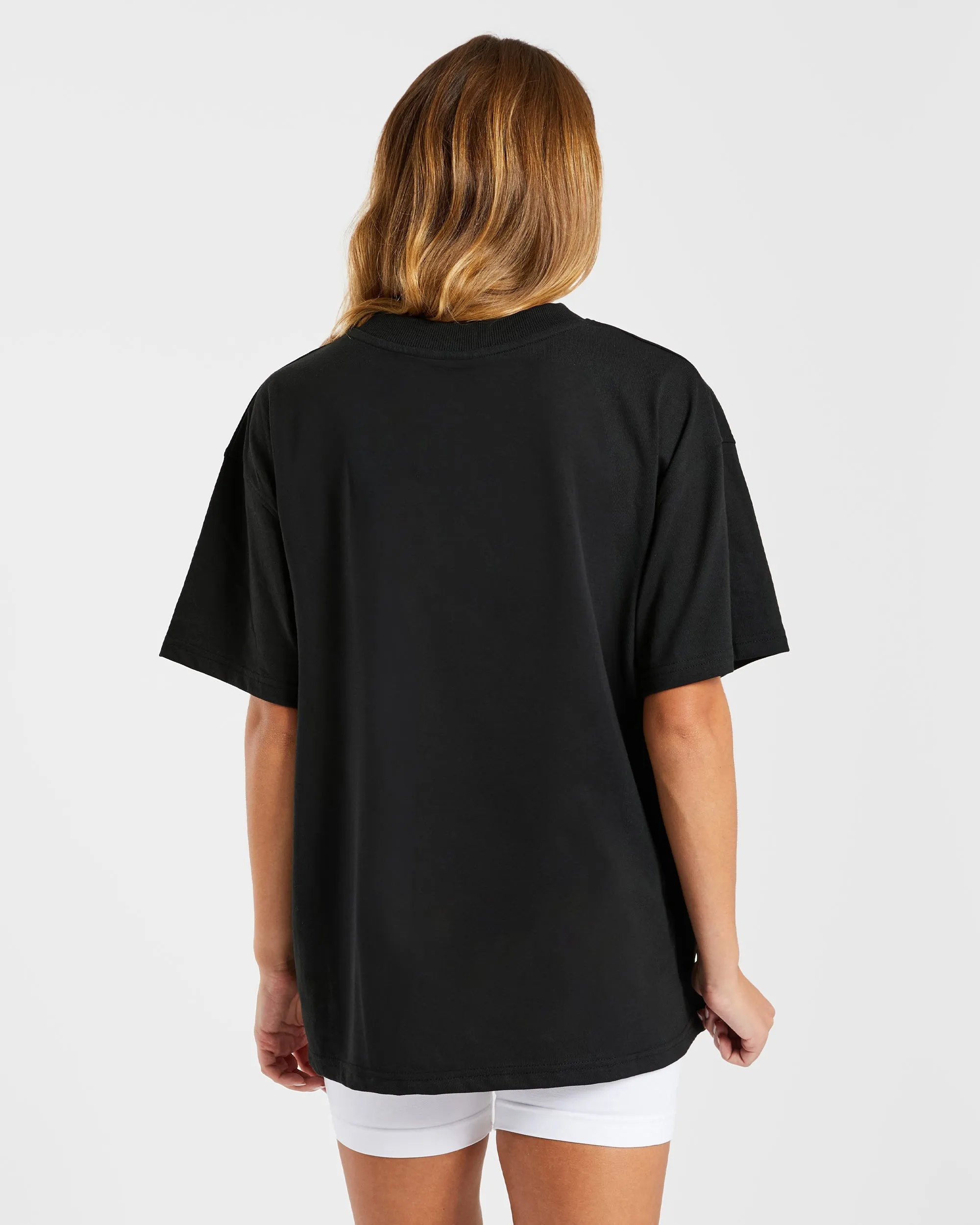 Lifting My Best Life Oversized T Shirt - Black