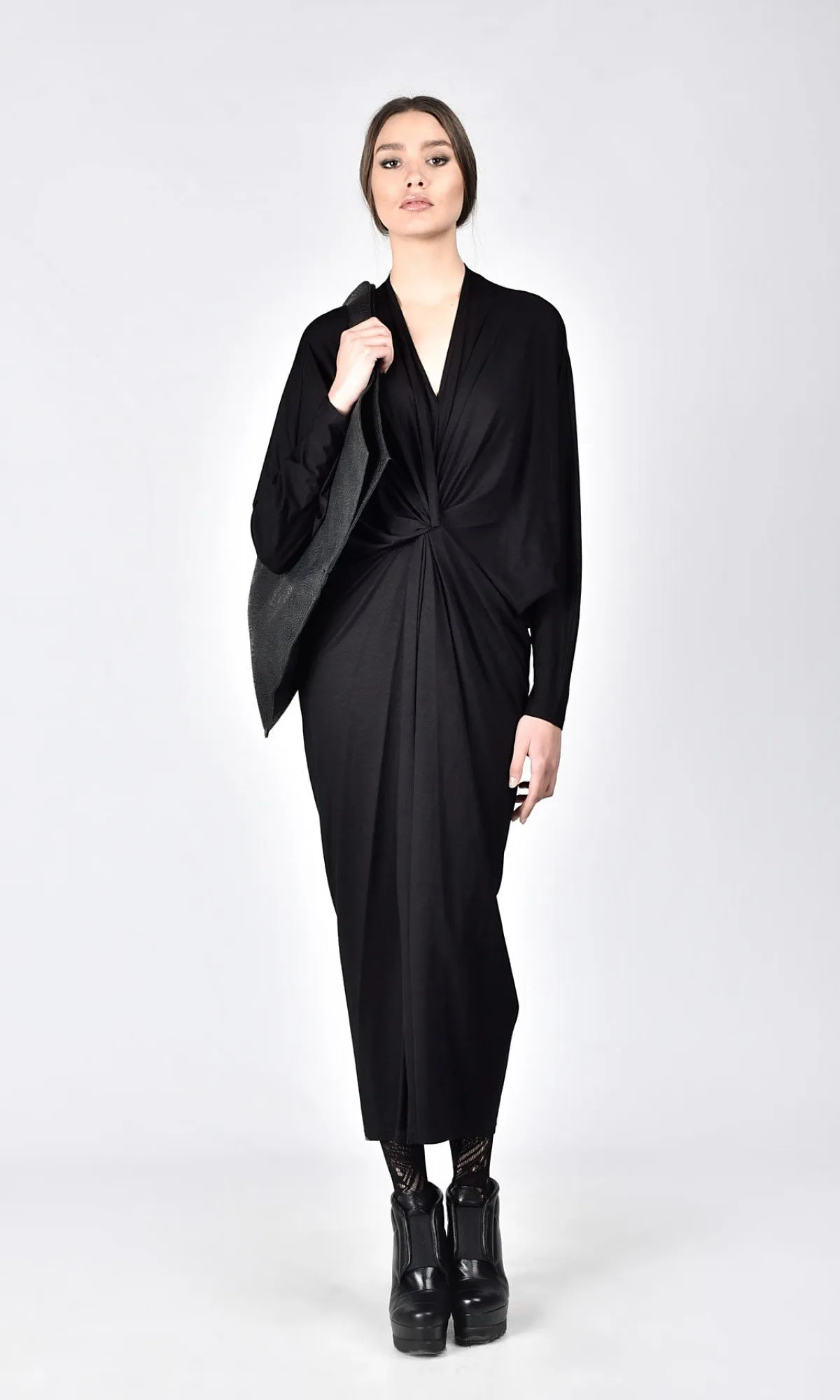 Maxi Kaftan Dress with Batwing Sleeves