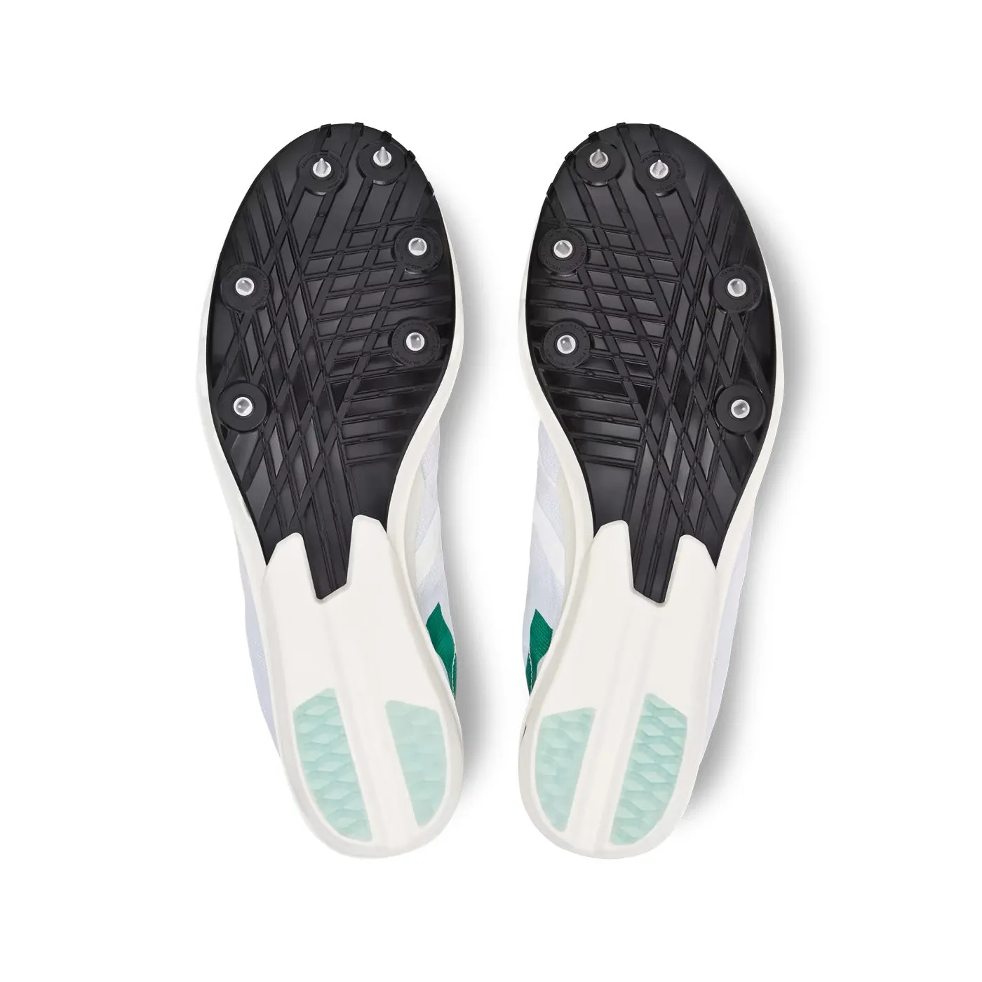 Mens Cloudspike 10,000m Track Shoes - Undyed White/Mint