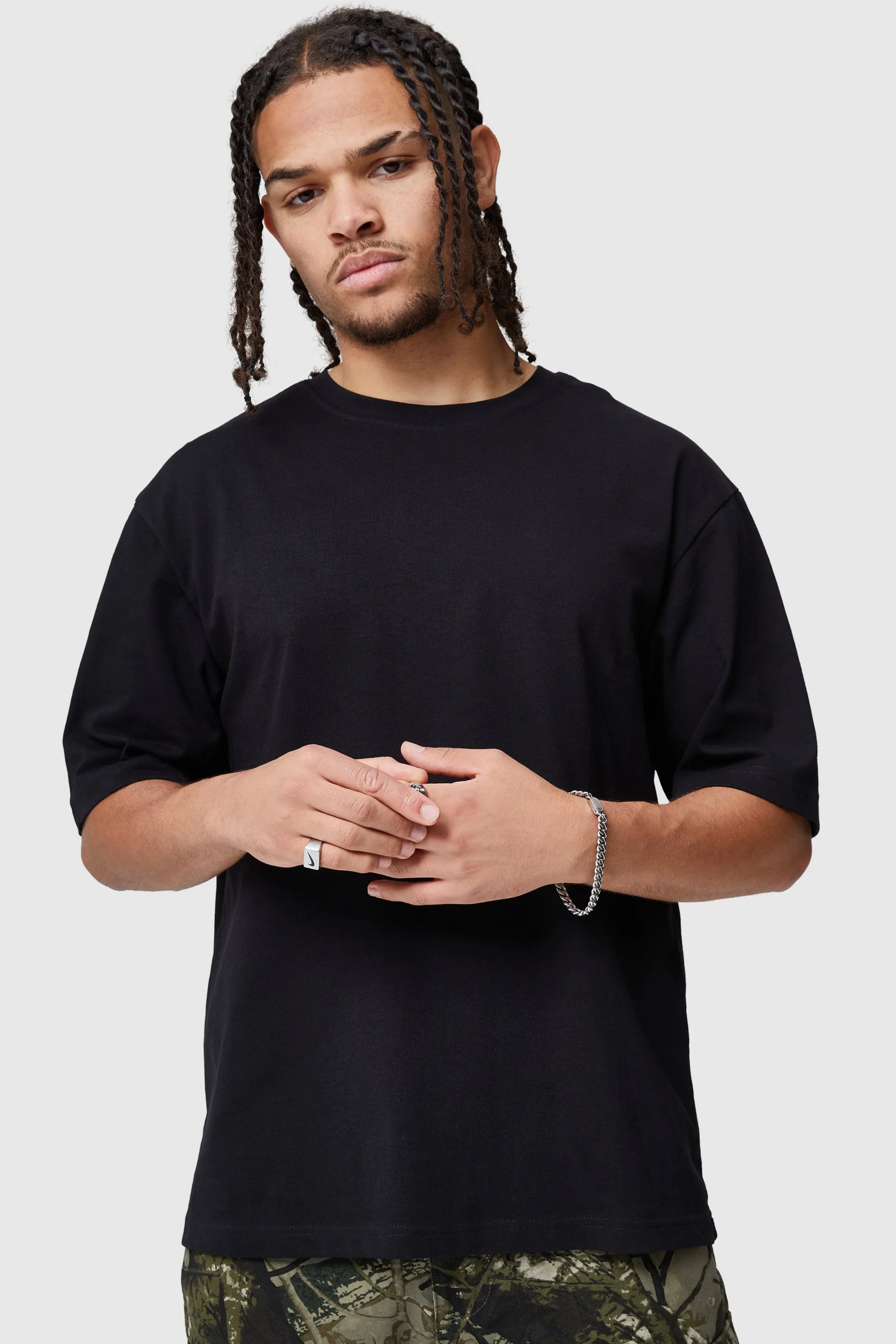 OVERSIZED BASIC TEE - BLACK