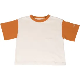 Oversized T-Shirt | GOTS - Creamy White,Sienna