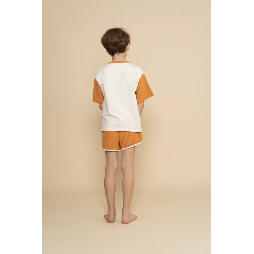 Oversized T-Shirt | GOTS - Creamy White,Sienna