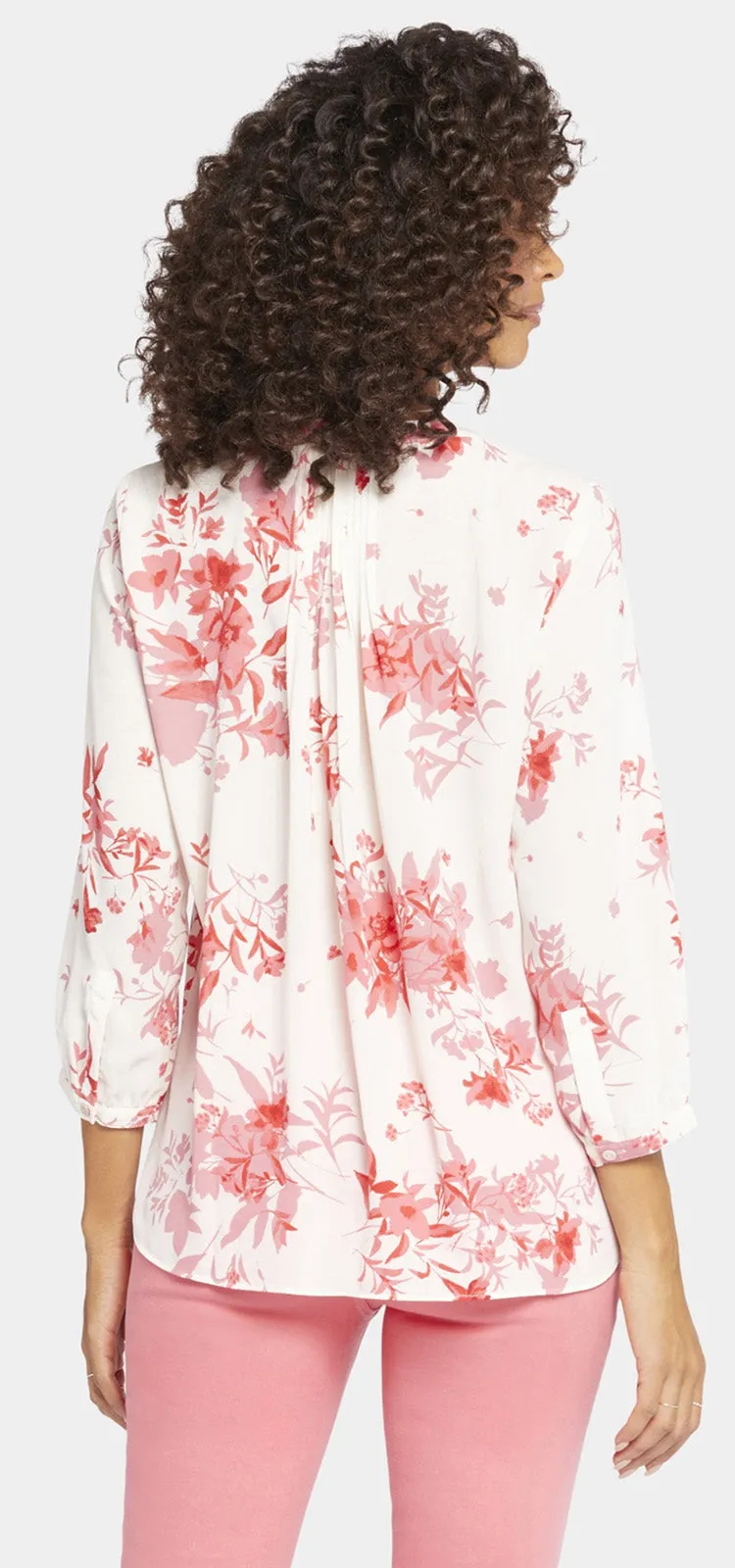 Pintuck Blouse Natuurprint | Bellarose