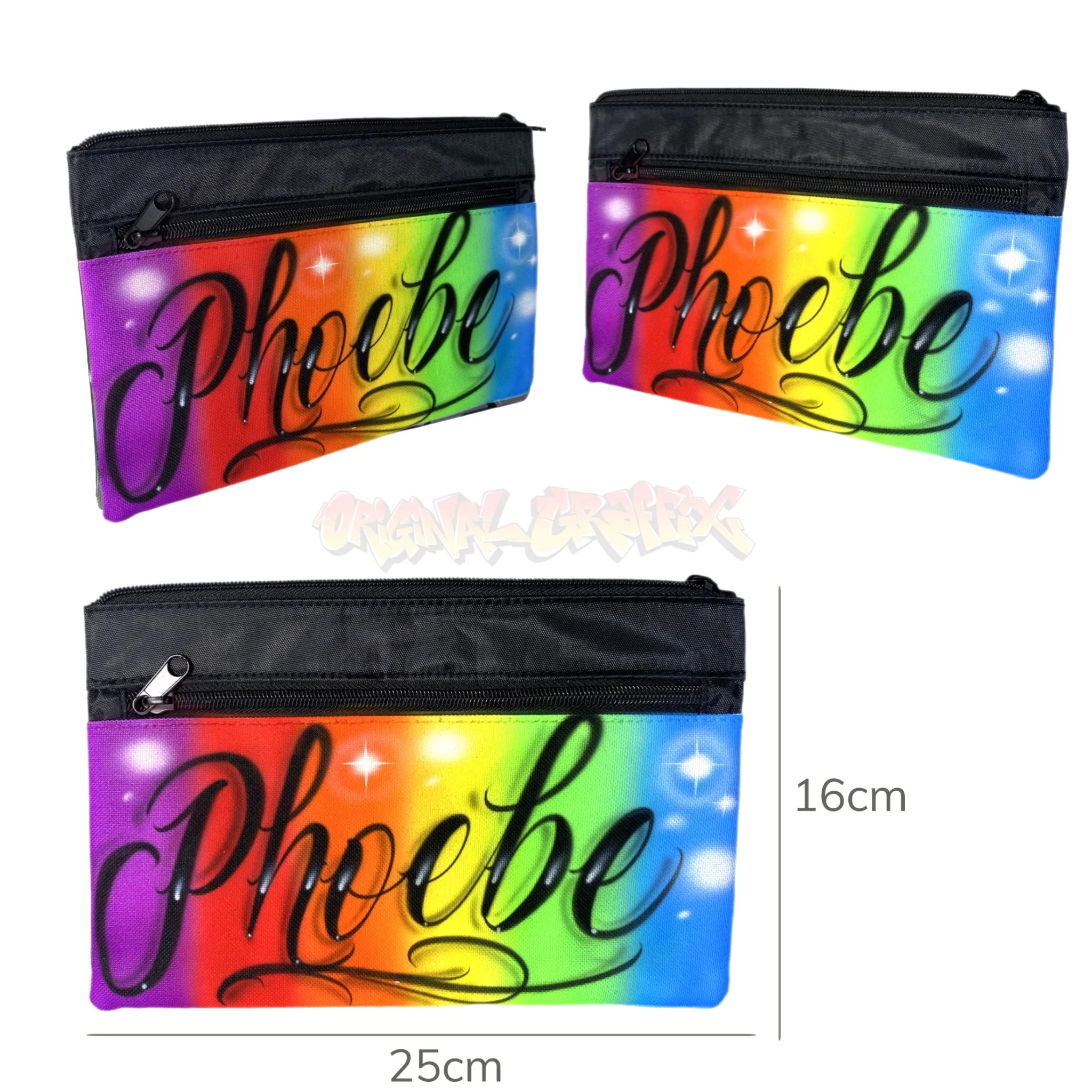 Rainbow Script Style Pencil Case (7)