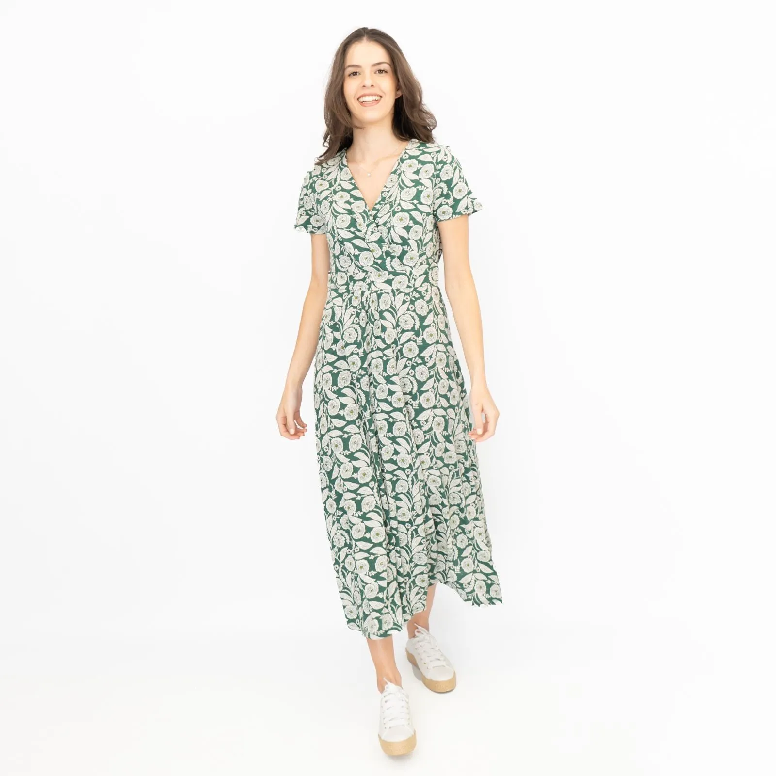 Seasalt Chapelle Midi Dress Camelia Vines Mallard