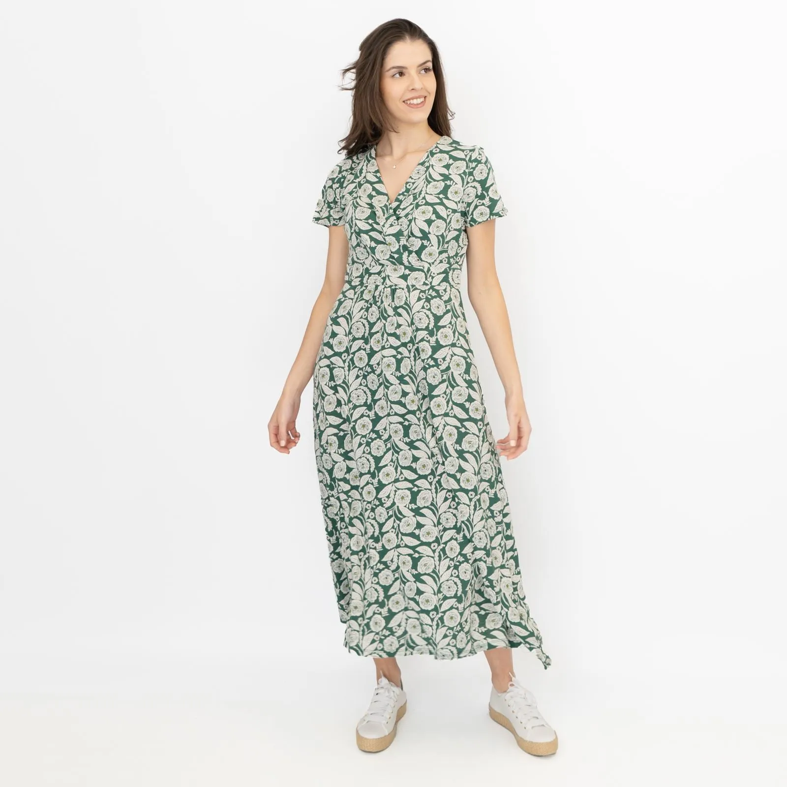 Seasalt Chapelle Midi Dress Camelia Vines Mallard