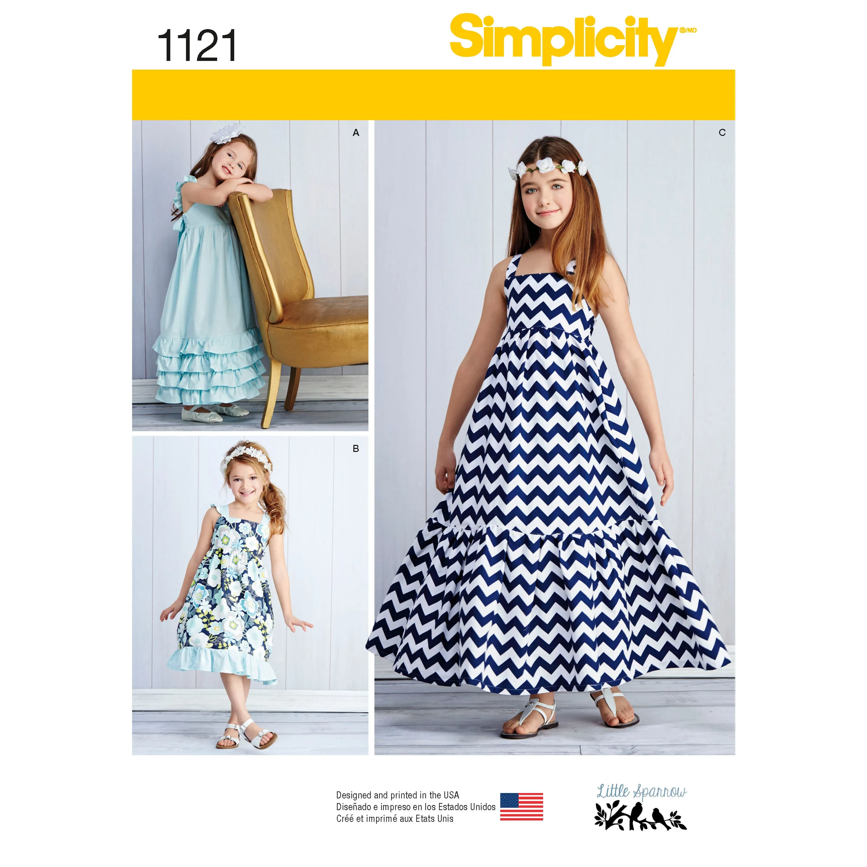 Simplicity Sewing Pattern 1121 Child’s and Girls’ Pullover Dresses