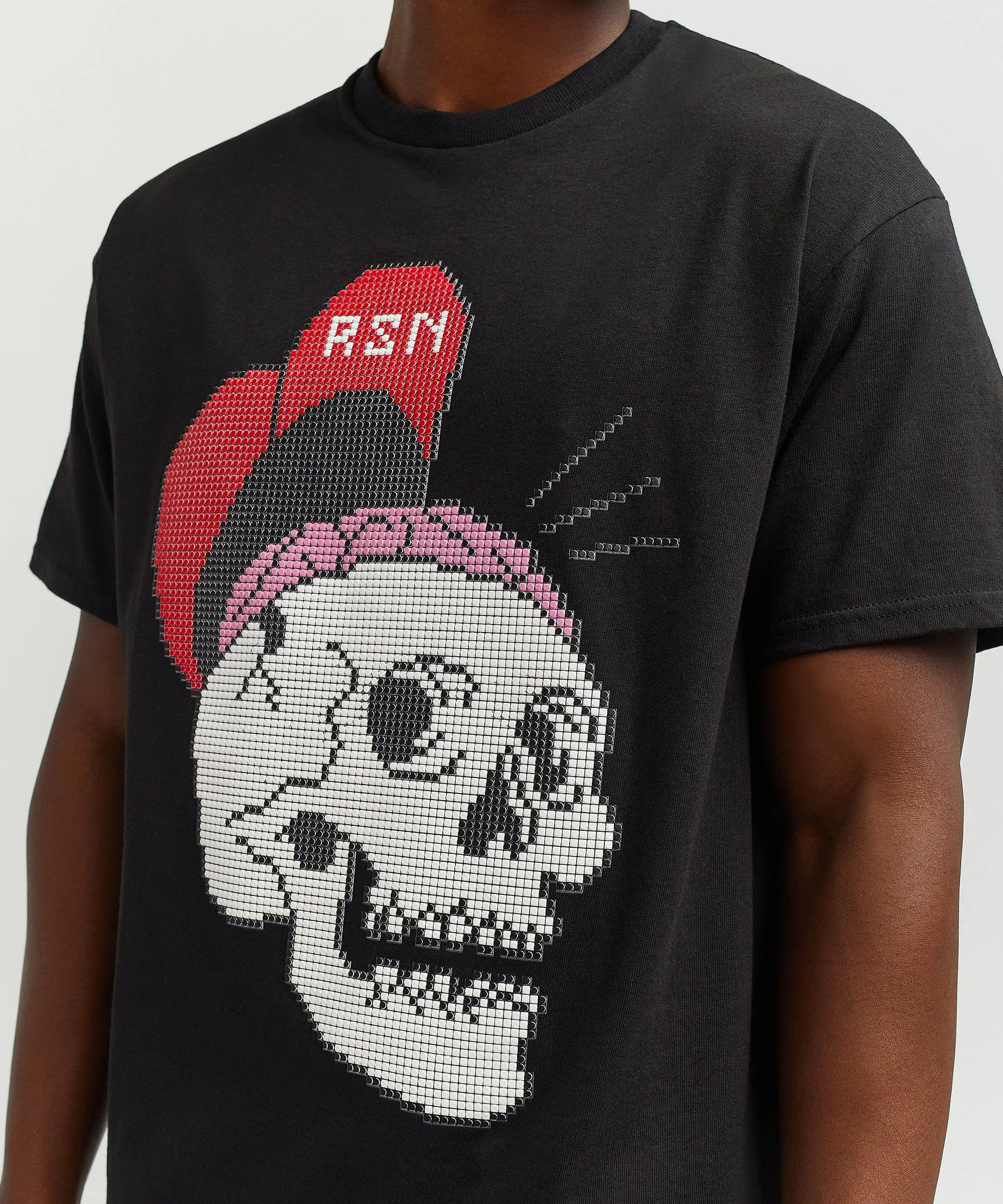 Skull Bricks Short Sleeve Tee - Black