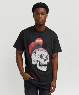 Skull Bricks Short Sleeve Tee - Black