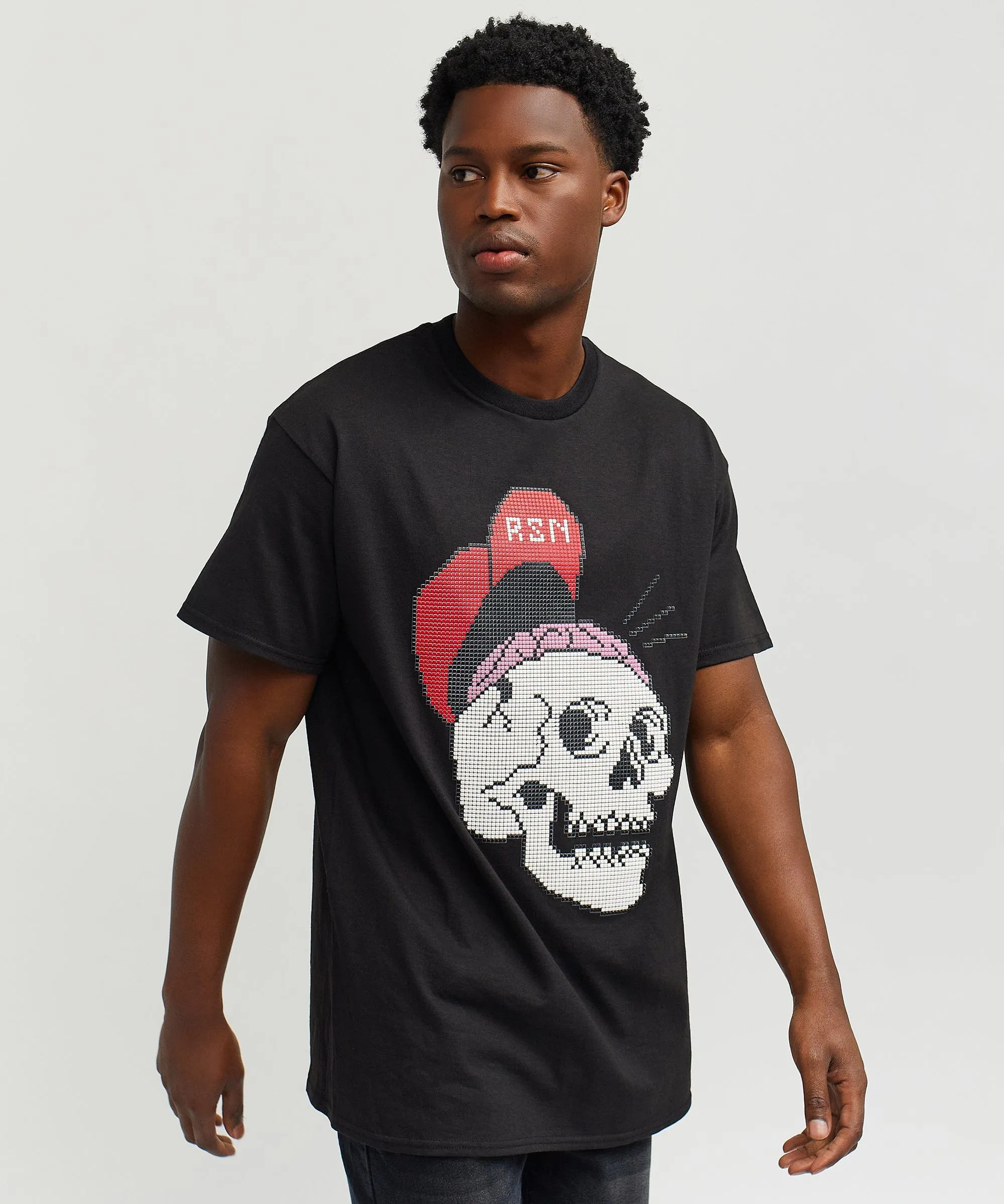 Skull Bricks Short Sleeve Tee - Black