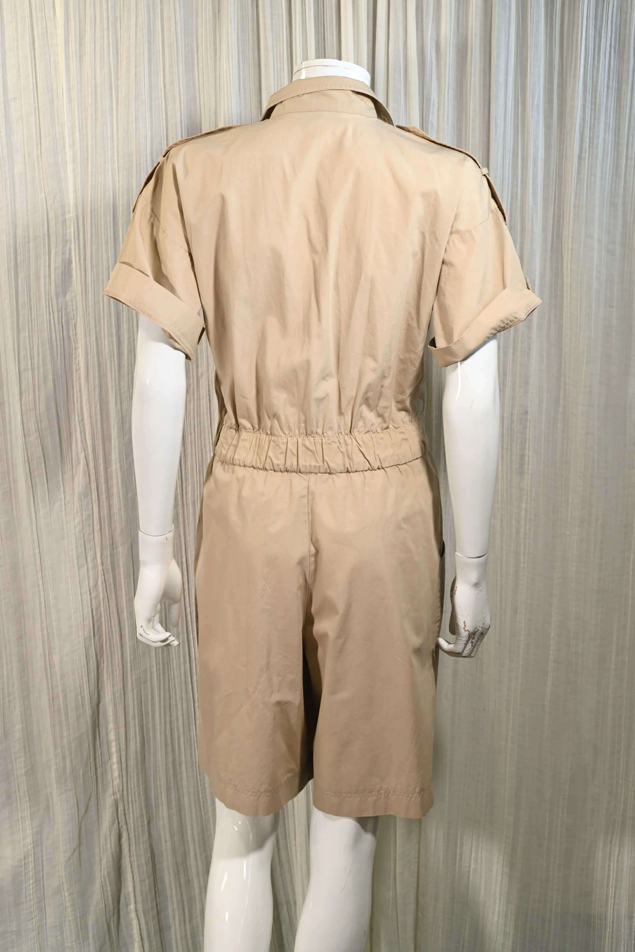 SOLD Vintage 80s Safari Jumpsuit/Coulotte/Romper, Saint Germain S/M