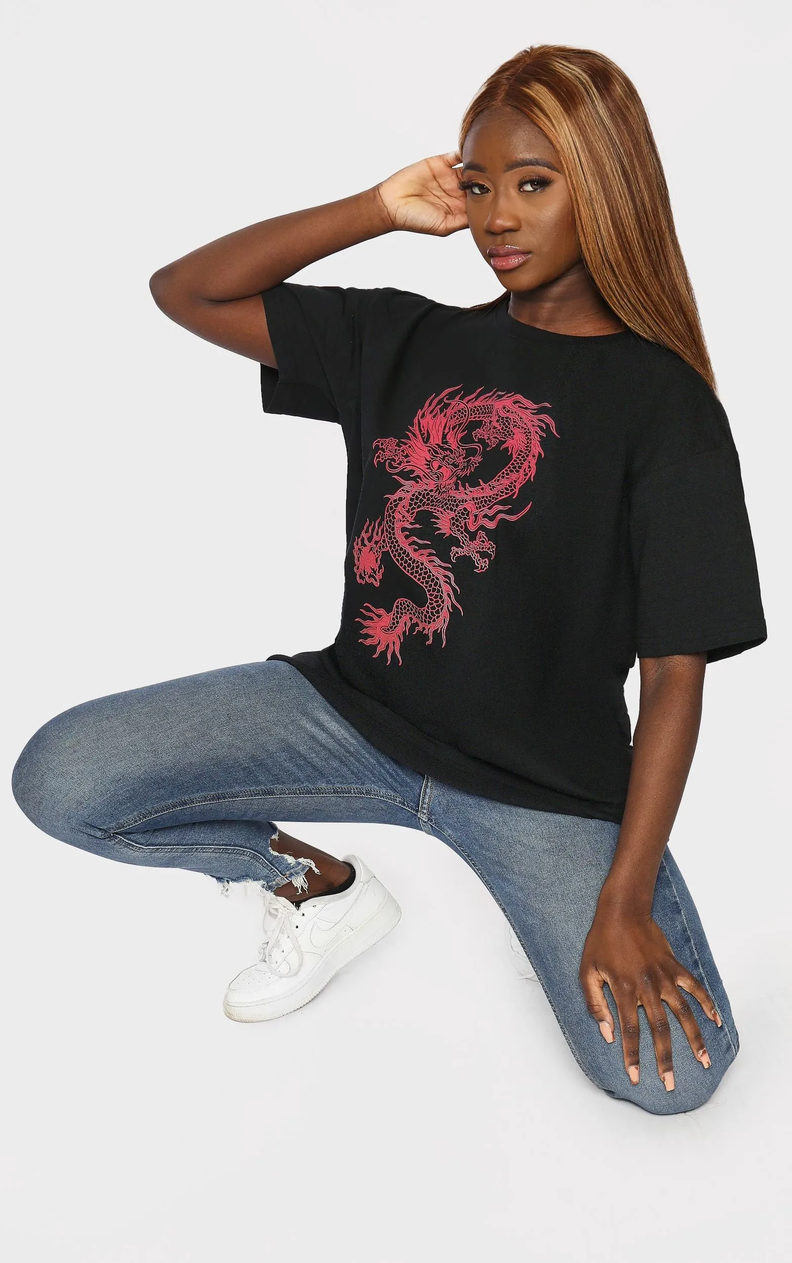 Tame The Dragon 🐉🔥 Black  T-Shirt