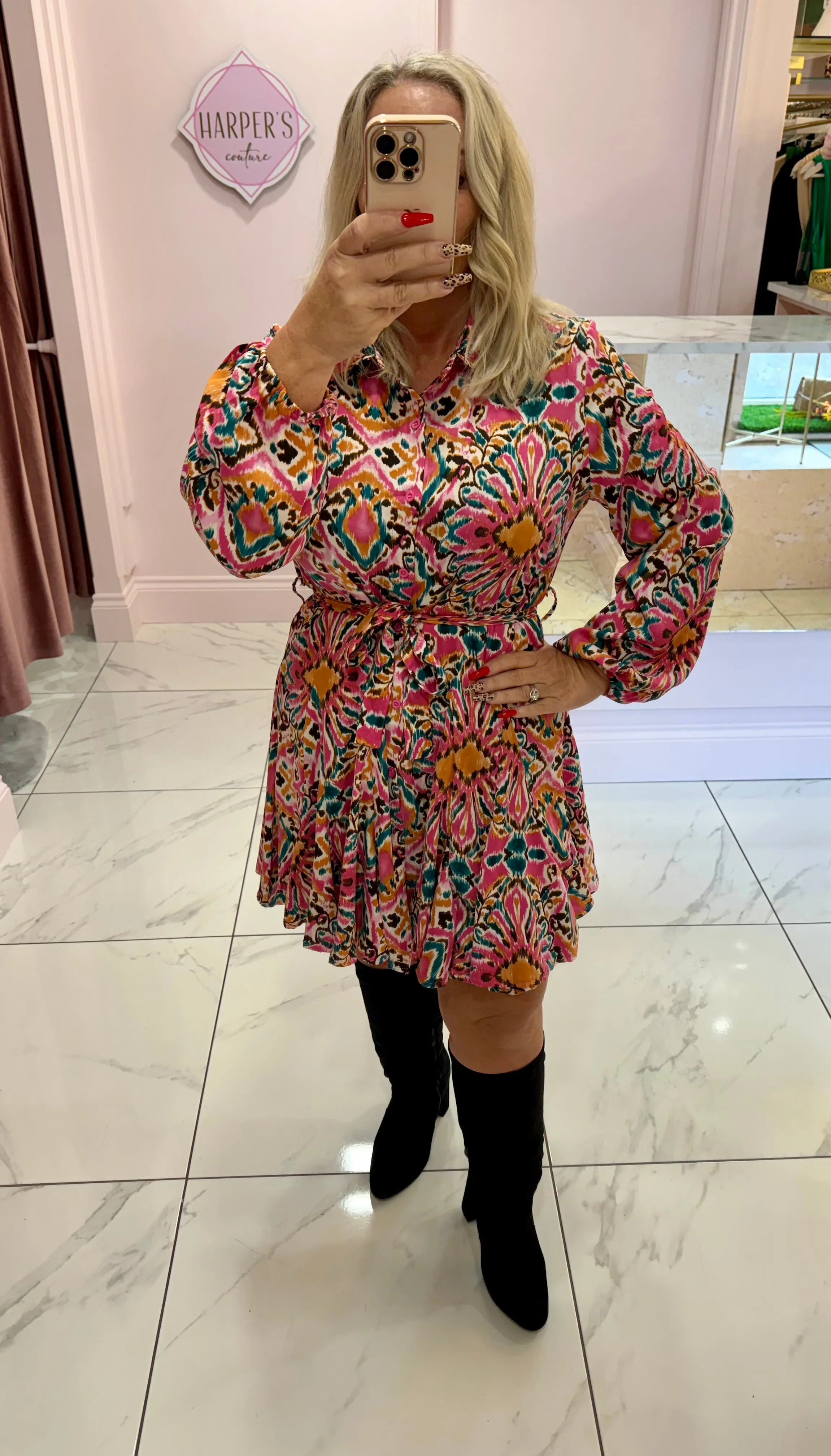 Tanya Multicolour Skater Dress