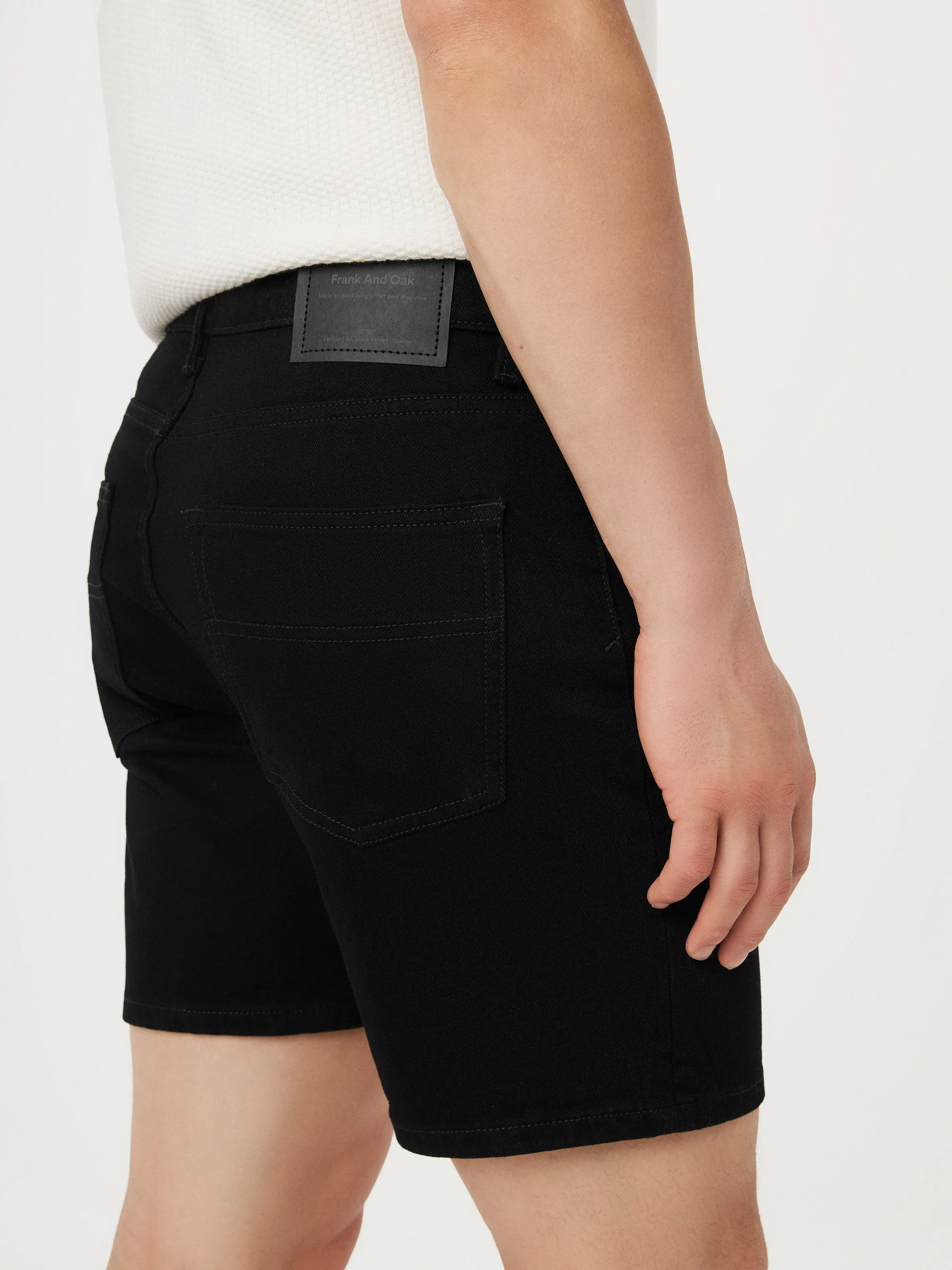 The Adam Slim 8in Short in Black