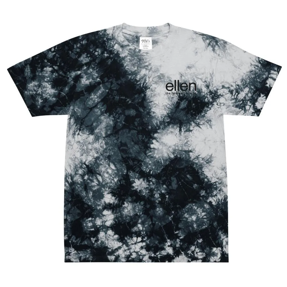 The Ellen Show Oversized Tie-Dye T-Shirt - Black