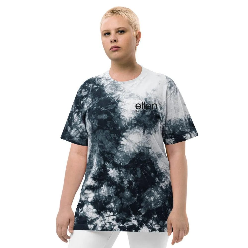 The Ellen Show Oversized Tie-Dye T-Shirt - Black