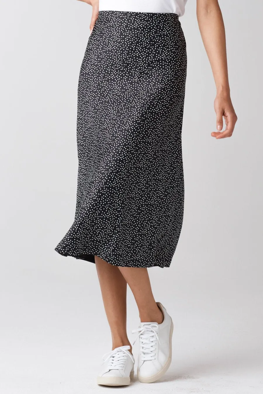 The Reversible Glossy Midi Skirt