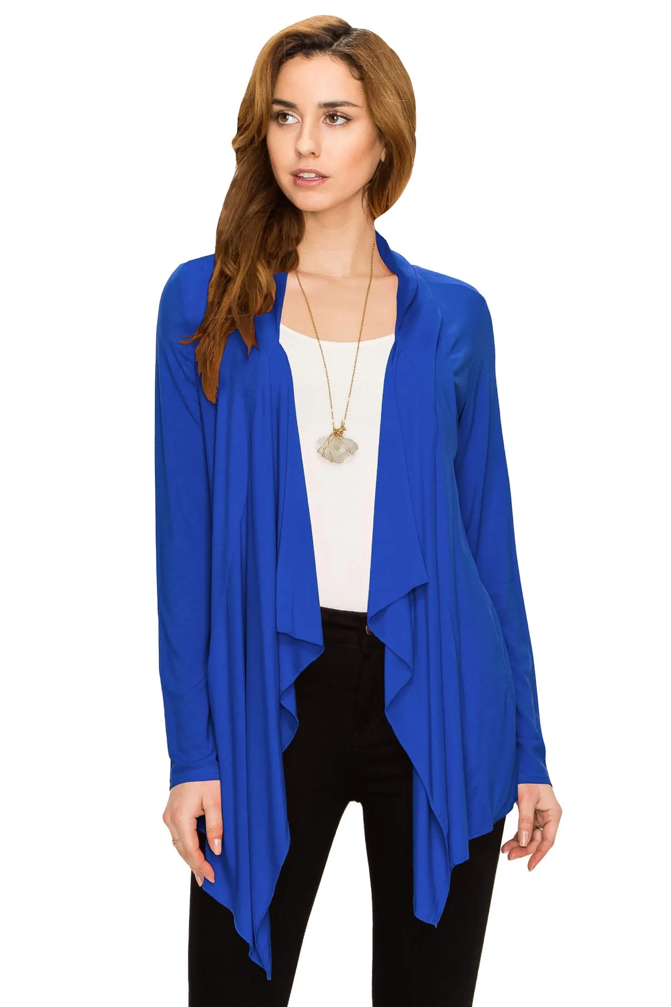 Women's Drape Front Open Cardigan