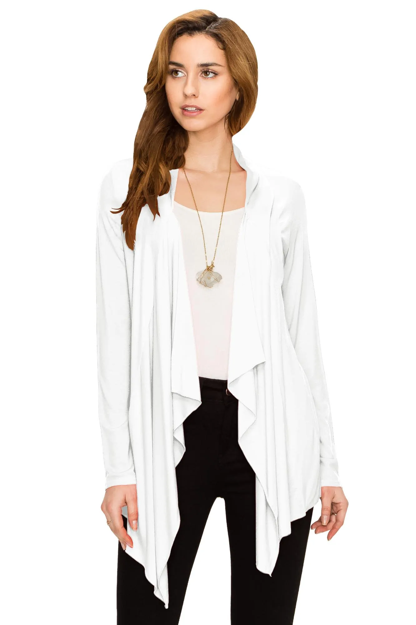 Women's Drape Front Open Cardigan