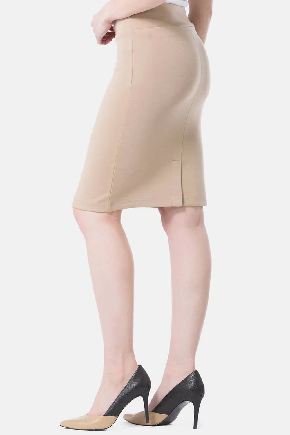 Women's Ponte Knit Pull-On Pencil Skirt