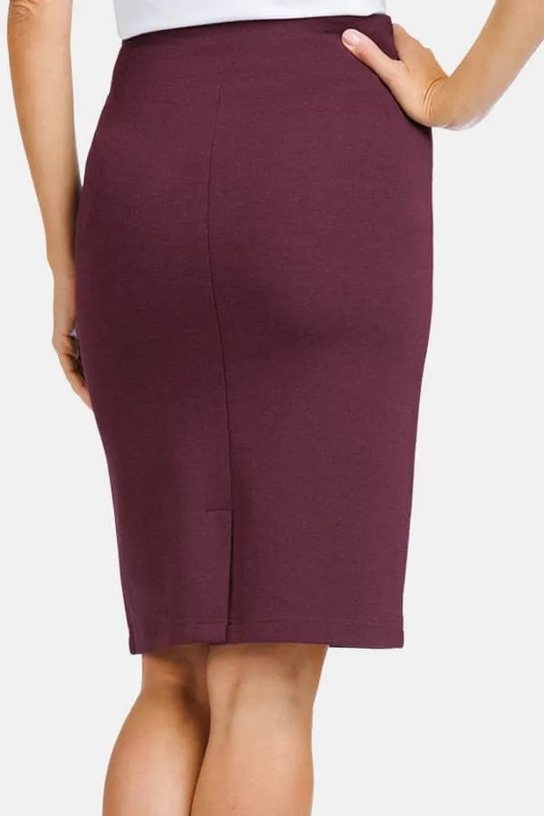 Women's Ponte Knit Pull-On Pencil Skirt