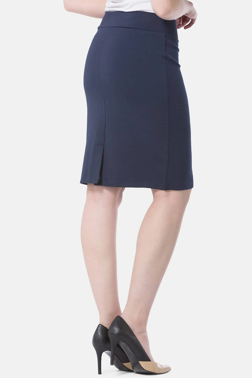 Women's Ponte Knit Pull-On Pencil Skirt