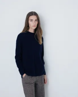 Wool blend sweater in navy by YERSE